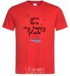 Men's T-Shirt happy place red фото