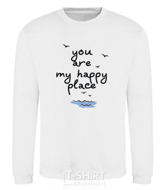 Sweatshirt happy place White фото