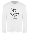 Sweatshirt happy place White фото