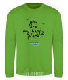 Sweatshirt happy place orchid-green фото