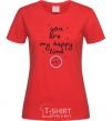 Women's T-shirt happy time red фото