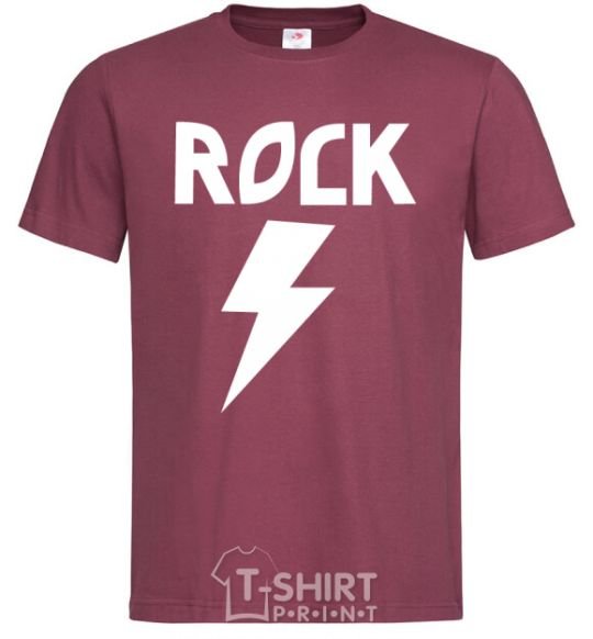 Men's T-Shirt Rock flash burgundy фото