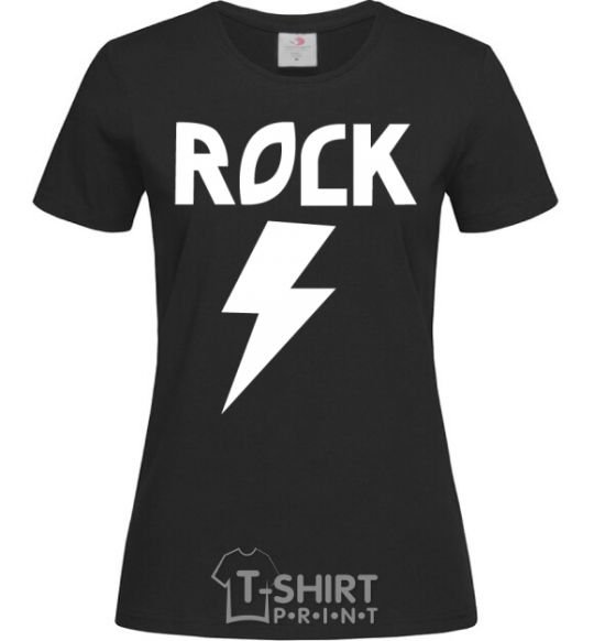 Women's T-shirt Rock flash black фото