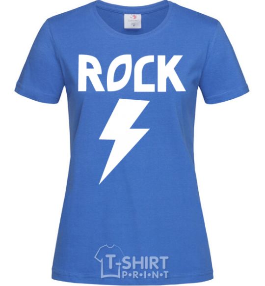 Women's T-shirt Rock flash royal-blue фото