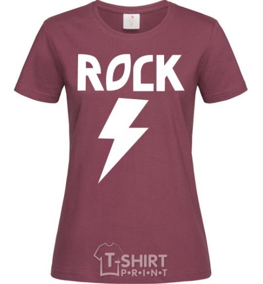 Women's T-shirt Rock flash burgundy фото