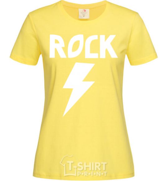 Women's T-shirt Rock flash cornsilk фото