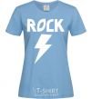 Women's T-shirt Rock flash sky-blue фото