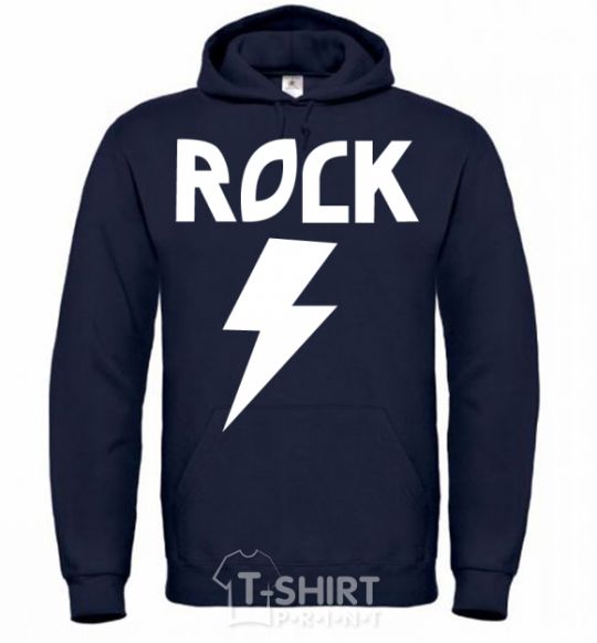 Men`s hoodie Rock flash navy-blue фото