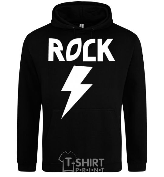 Men`s hoodie Rock flash black фото