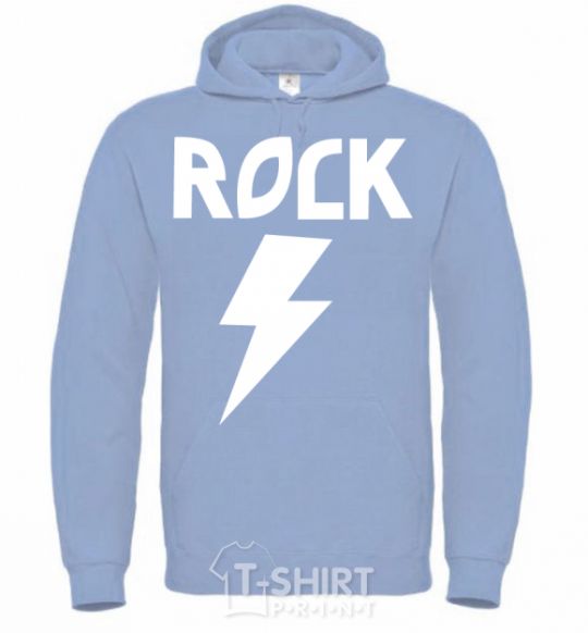 Men`s hoodie Rock flash sky-blue фото