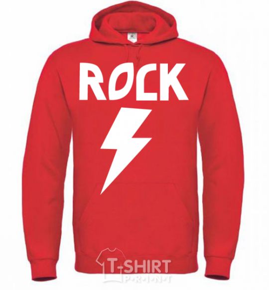 Men`s hoodie Rock flash bright-red фото