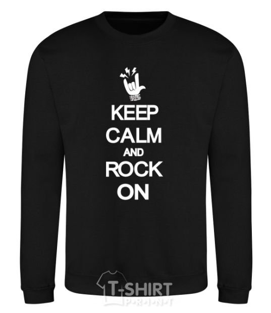 Sweatshirt Keep calm and rock on black фото
