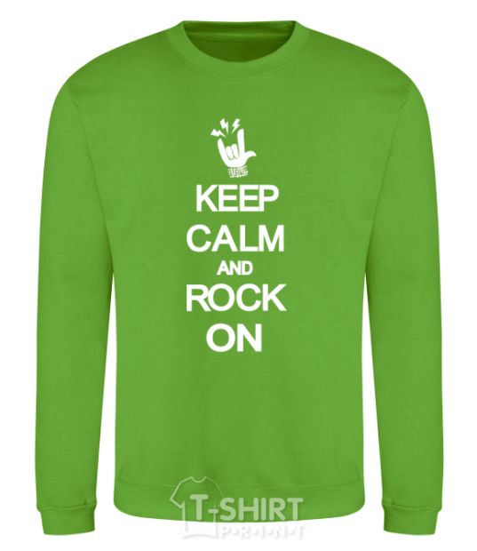 Sweatshirt Keep calm and rock on orchid-green фото