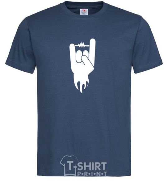 Men's T-Shirt Rock head navy-blue фото