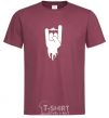 Men's T-Shirt Rock head burgundy фото