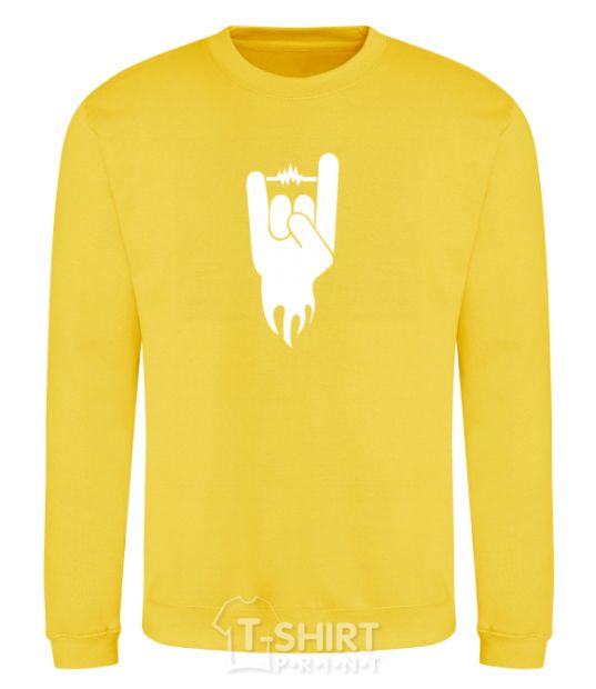 Sweatshirt Rock head yellow фото