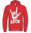 Men`s hoodie ROCK знак bright-red фото