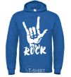 Men`s hoodie ROCK знак royal фото