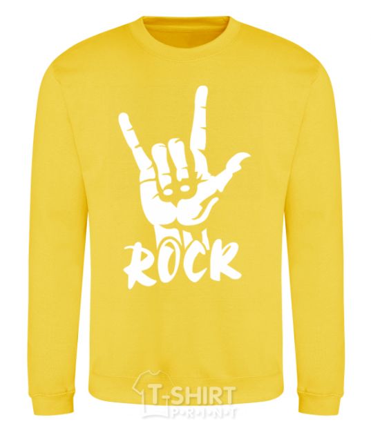 Sweatshirt ROCK знак yellow фото