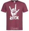 Men's T-Shirt ROCK знак burgundy фото