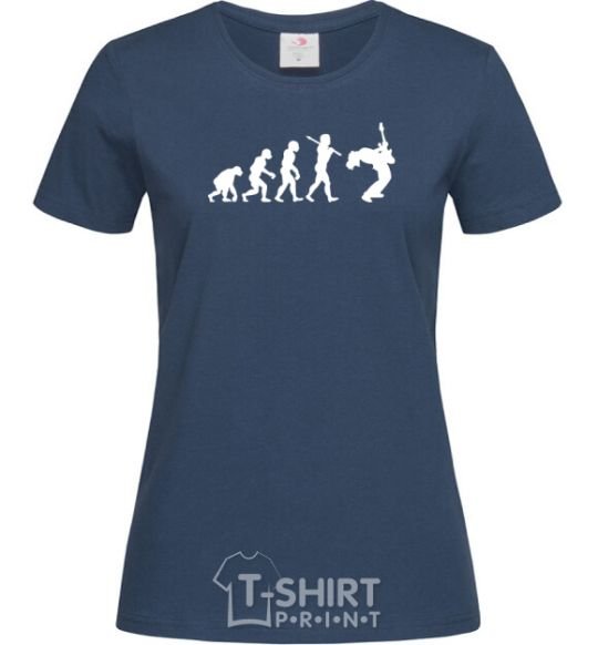 Women's T-shirt Evolution Rock navy-blue фото