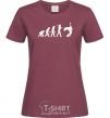 Women's T-shirt Evolution Rock burgundy фото