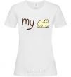 Women's T-shirt my cat White фото