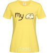 Women's T-shirt my cat cornsilk фото