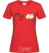 Women's T-shirt my cat red фото