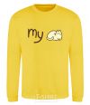 Sweatshirt my cat yellow фото