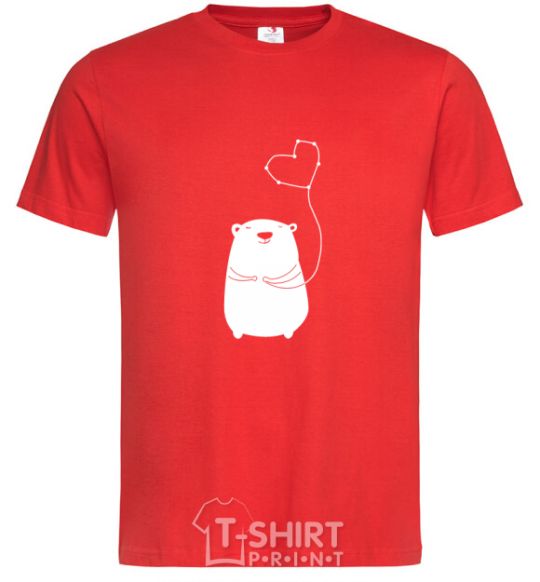 Men's T-Shirt my bear red фото