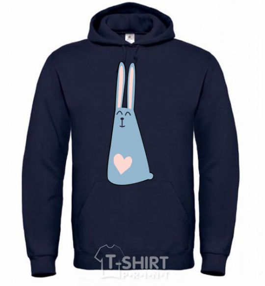 Men`s hoodie Rabbit navy-blue фото