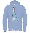 Men`s hoodie Rabbit sky-blue фото