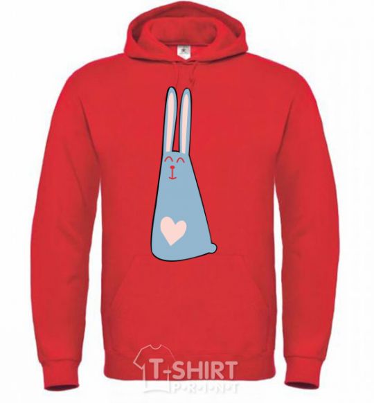 Men`s hoodie Rabbit bright-red фото