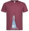 Men's T-Shirt Rabbit burgundy фото