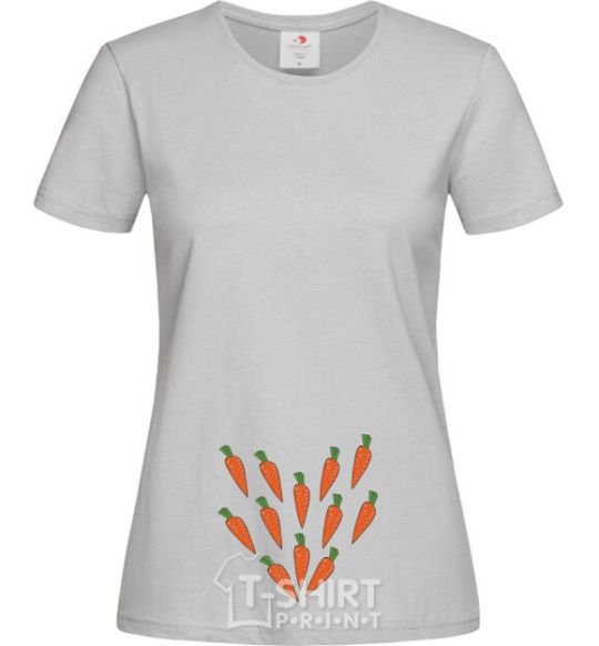 Women's T-shirt Love carrots carrots grey фото