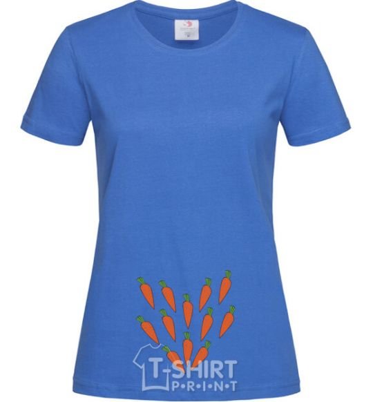 Women's T-shirt Love carrots carrots royal-blue фото