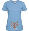 Women's T-shirt Love carrots carrots sky-blue фото