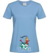Women's T-shirt Together cup picture sky-blue фото