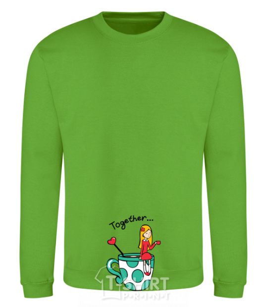 Sweatshirt Together cup picture orchid-green фото