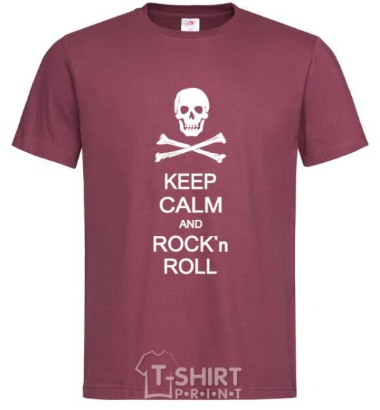 Men's T-Shirt keep calm and R'nR burgundy фото