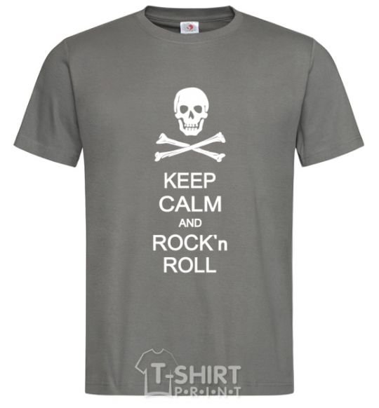 Men's T-Shirt keep calm and R'nR dark-grey фото