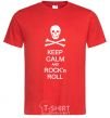 Men's T-Shirt keep calm and R'nR red фото
