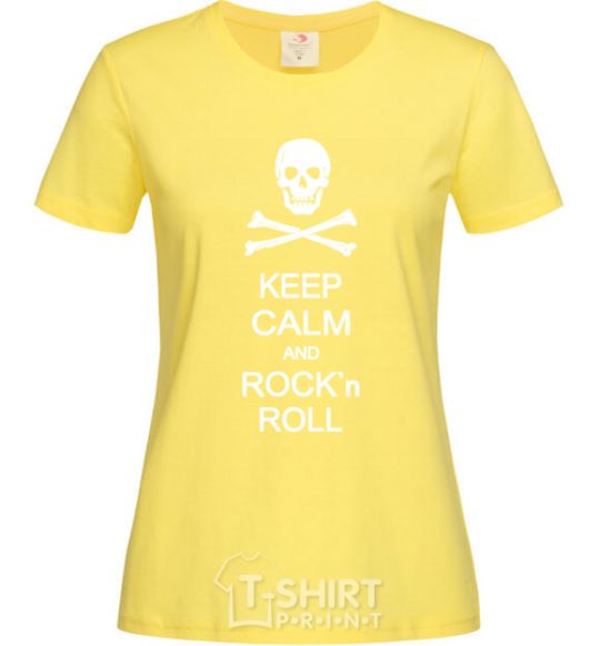 Women's T-shirt keep calm and R'nR cornsilk фото