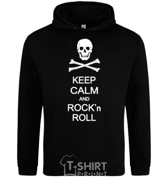 Men`s hoodie keep calm and R'nR black фото