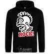 Men`s hoodie Rock! with a face black фото