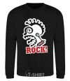 Sweatshirt Rock! with a face black фото