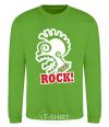 Sweatshirt Rock! with a face orchid-green фото