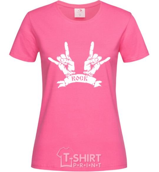 Женская футболка Hard ROCK знак Ярко-розовый фото