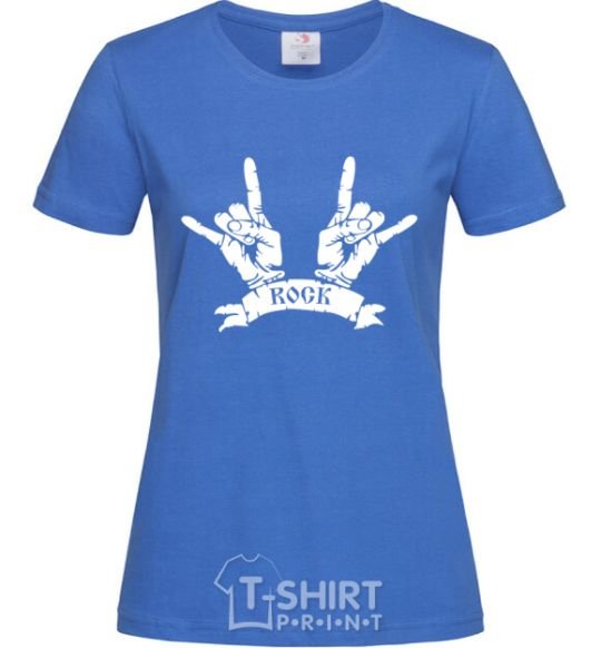 Women's T-shirt Hard ROCK sign royal-blue фото